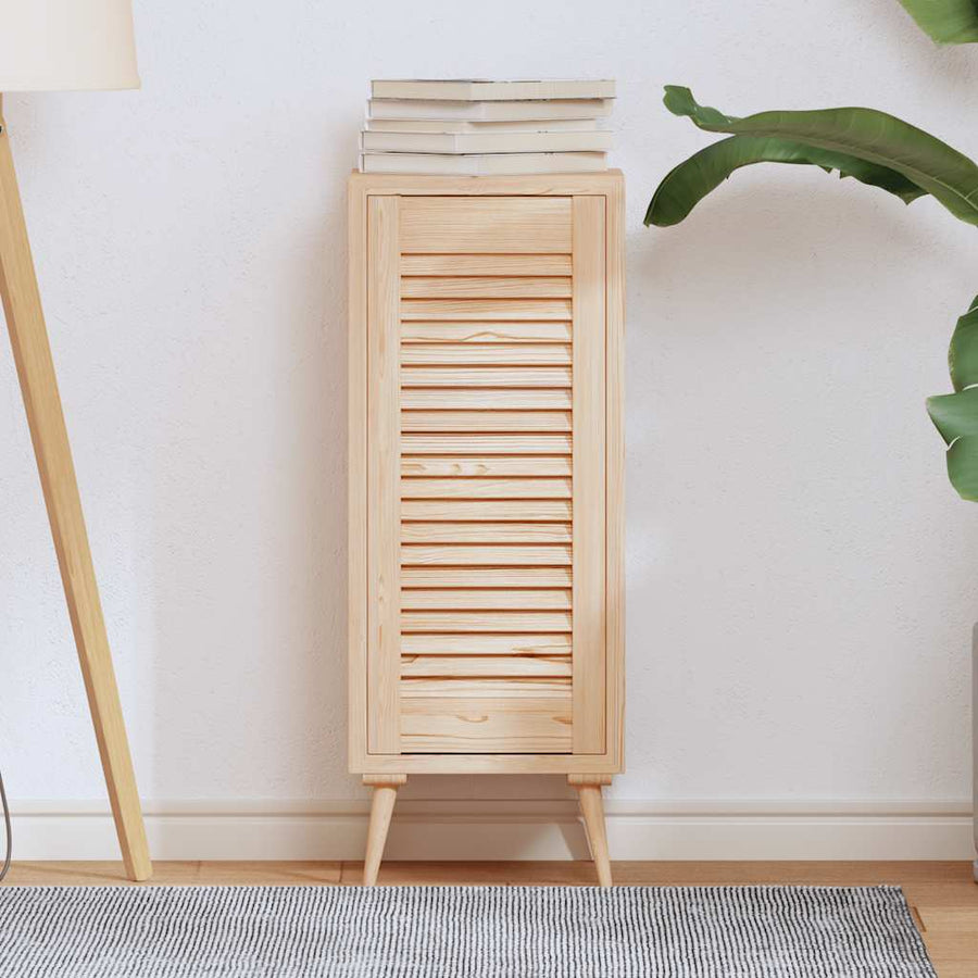Kastdeur met lamellen 69x29,5 cm massief grenenhout
