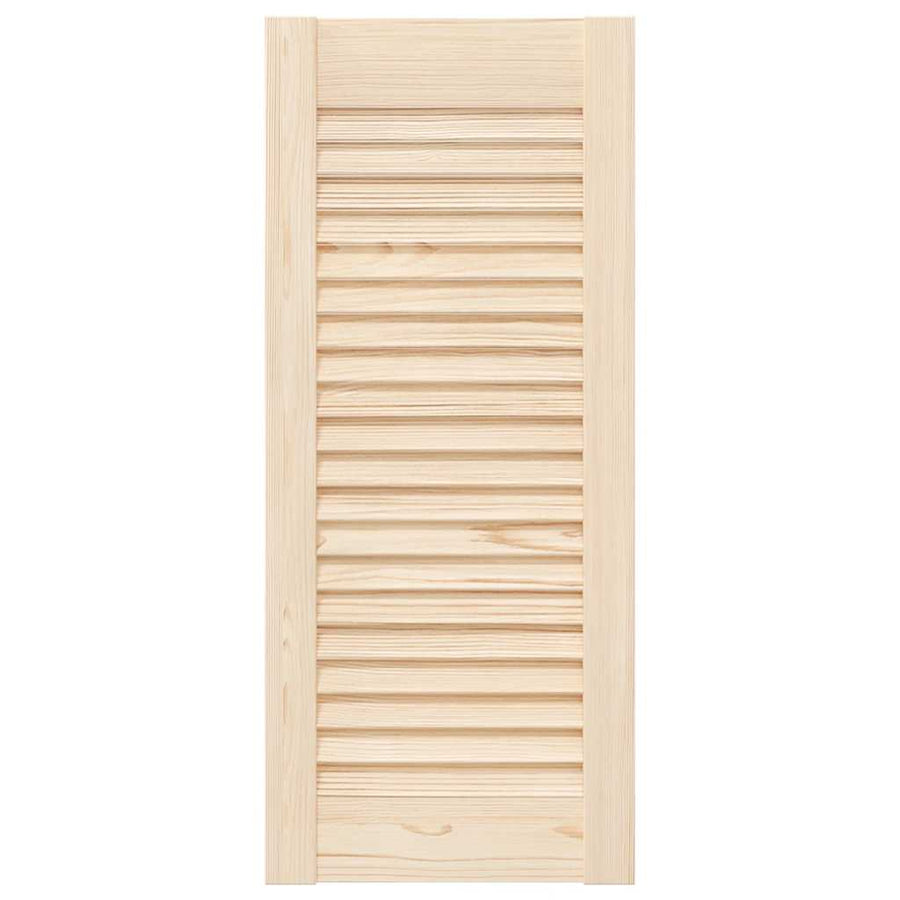 Kastdeuren met lamellen 2 st 69x29,5 cm massief grenenhout