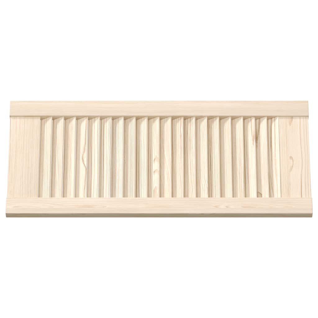 Kastdeuren met lamellen 2 st 69x29,5 cm massief grenenhout