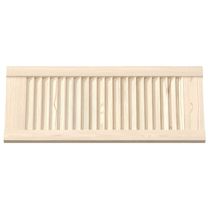 Kastdeuren met lamellen 2 st 69x29,5 cm massief grenenhout