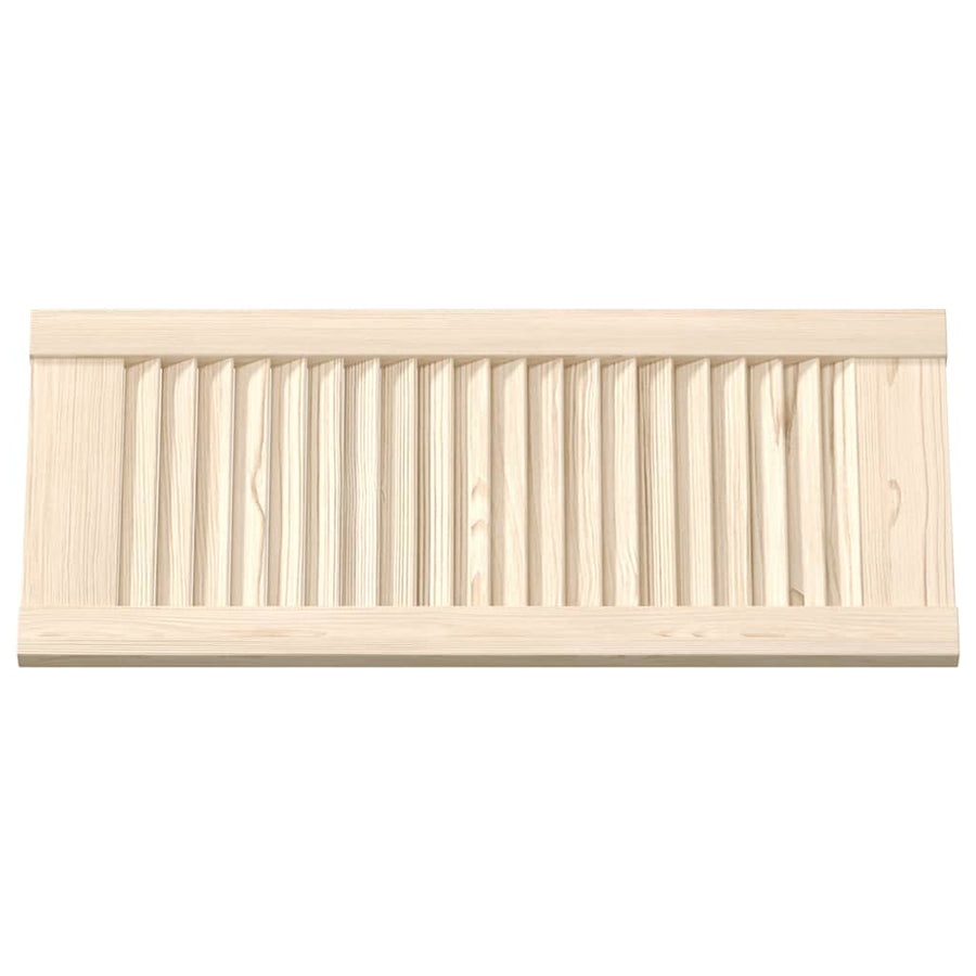 Kastdeuren met lamellen 2 st 69x29,5 cm massief grenenhout