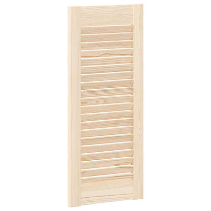 Kastdeuren met lamellen 2 st 69x29,5 cm massief grenenhout