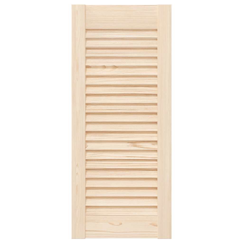 Kastdeuren met lamellen 4 st 69x29,5 cm massief grenenhout