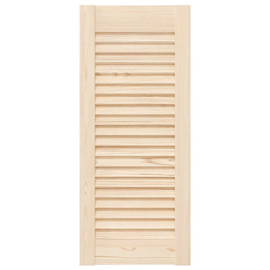 Kastdeuren met lamellen 4 st 69x29,5 cm massief grenenhout