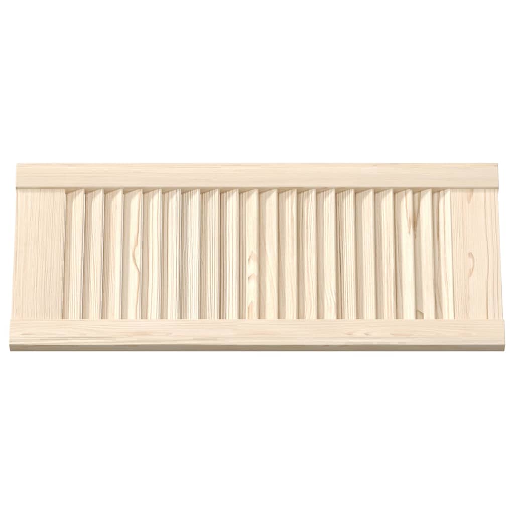 Kastdeuren met lamellen 4 st 69x29,5 cm massief grenenhout