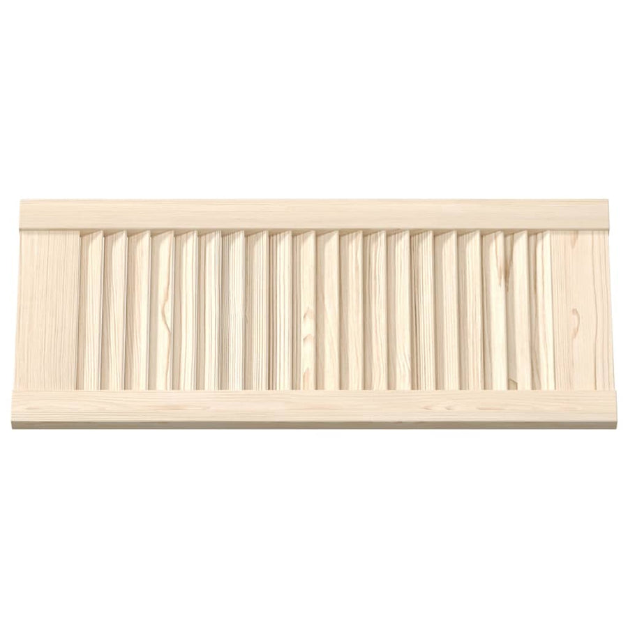 Kastdeuren met lamellen 4 st 69x29,5 cm massief grenenhout