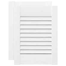 Kastdeuren louvredesign 2 st 39,5x29,5 cm wit