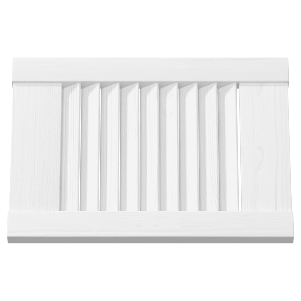 Kastdeuren louvredesign 2 st 39,5x29,5 cm wit