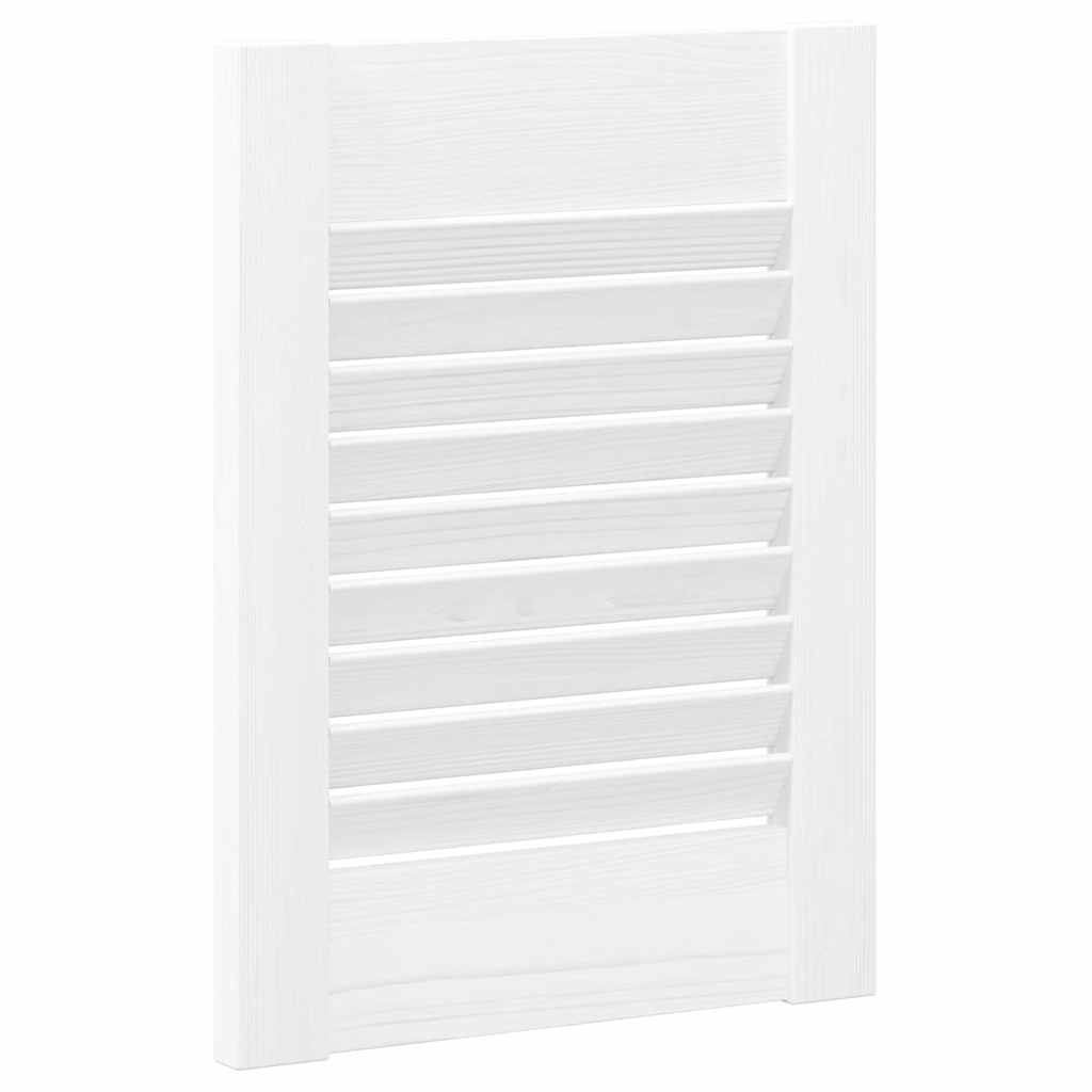 Kastdeuren louvredesign 2 st 39,5x29,5 cm wit