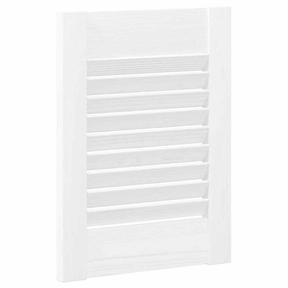 Kastdeuren louvredesign 2 st 39,5x29,5 cm wit