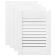 Kastdeuren louvredesign 4 st 39,5x29,5 cm wit