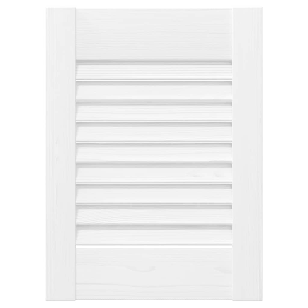 Kastdeuren louvredesign 4 st 39,5x29,5 cm wit