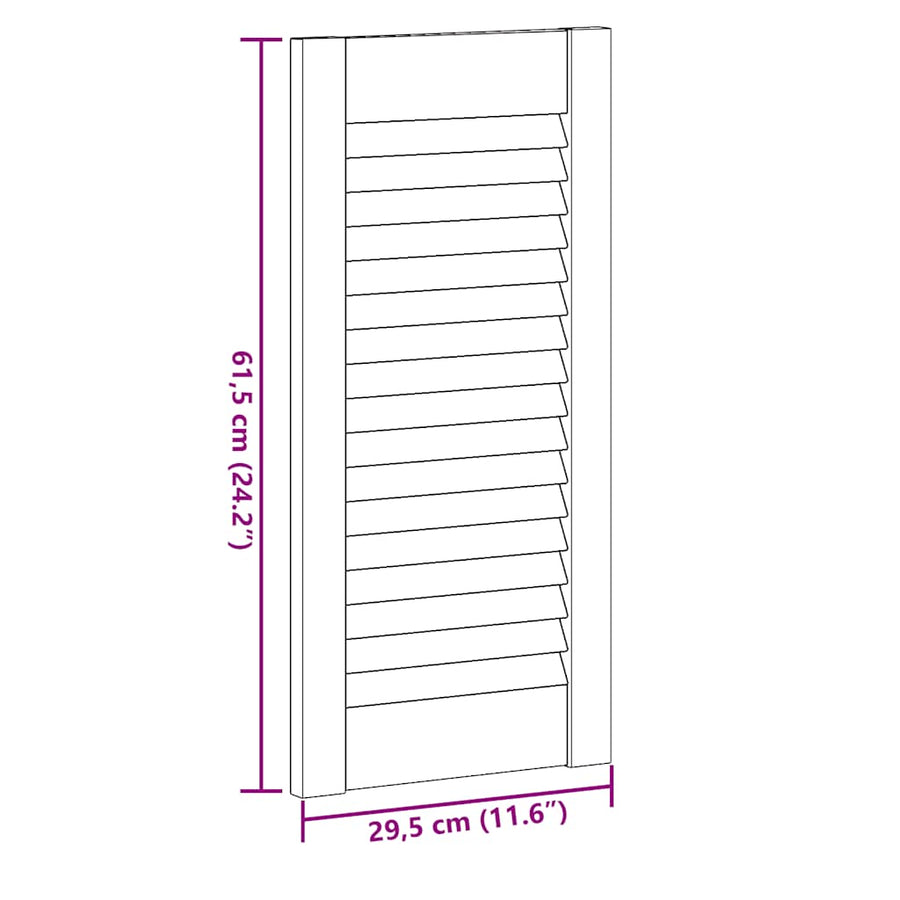Kastdeur louvre design 61,5x29,5 cm wit