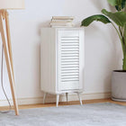 Louvered Cabinet Door, 61.5x29.5 cm, White