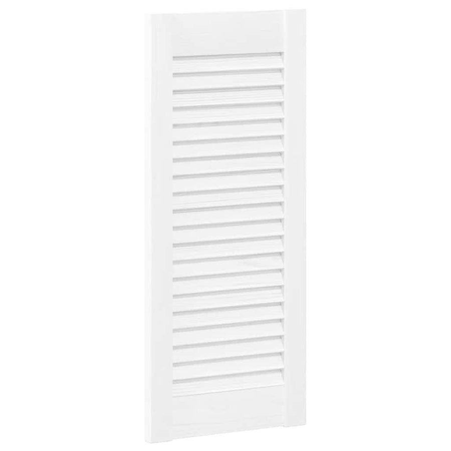 Kastdeuren louvredesign 2 st 61,5x29,5 cm wit