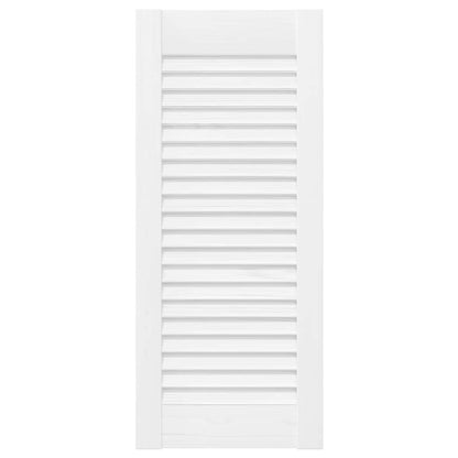 Kastdeuren louvredesign 2 st 61,5x29,5 cm wit