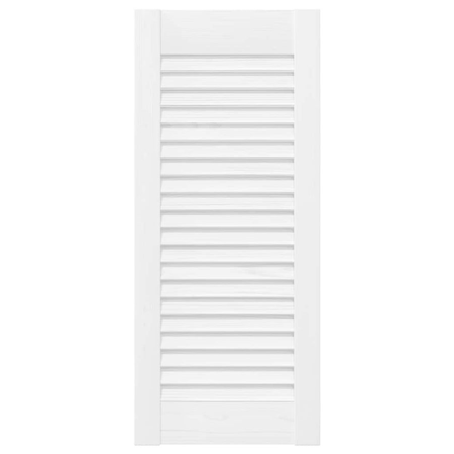 Kastdeuren louvredesign 2 st 61,5x29,5 cm wit