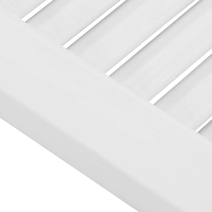 Kastdeuren louvredesign 2 st 61,5x29,5 cm wit
