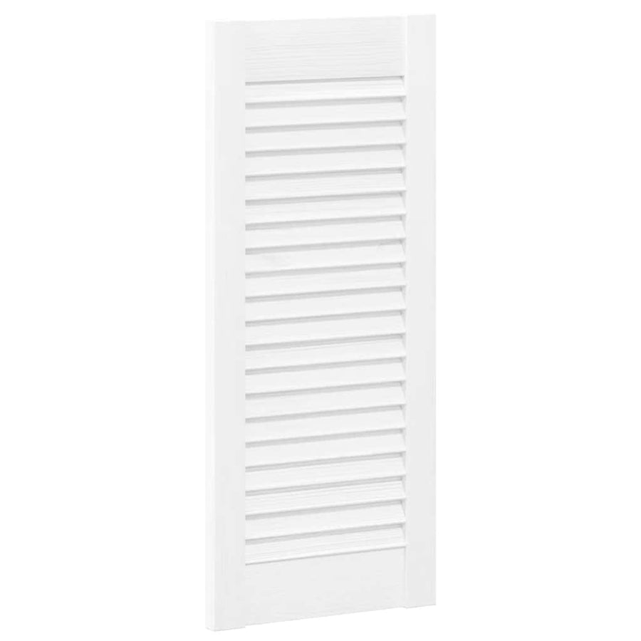 Kastdeuren louvre design 2 st 69x29,5 cm wit