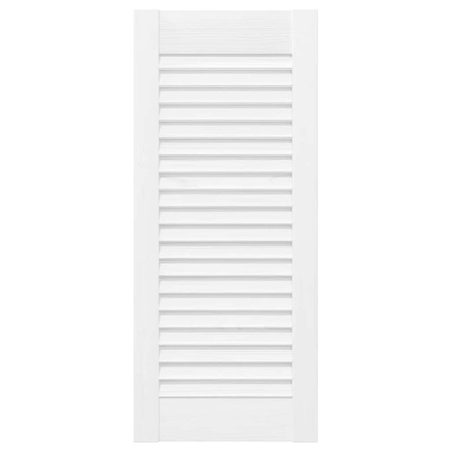 Kastdeuren louvre design 2 st 69x29,5 cm wit