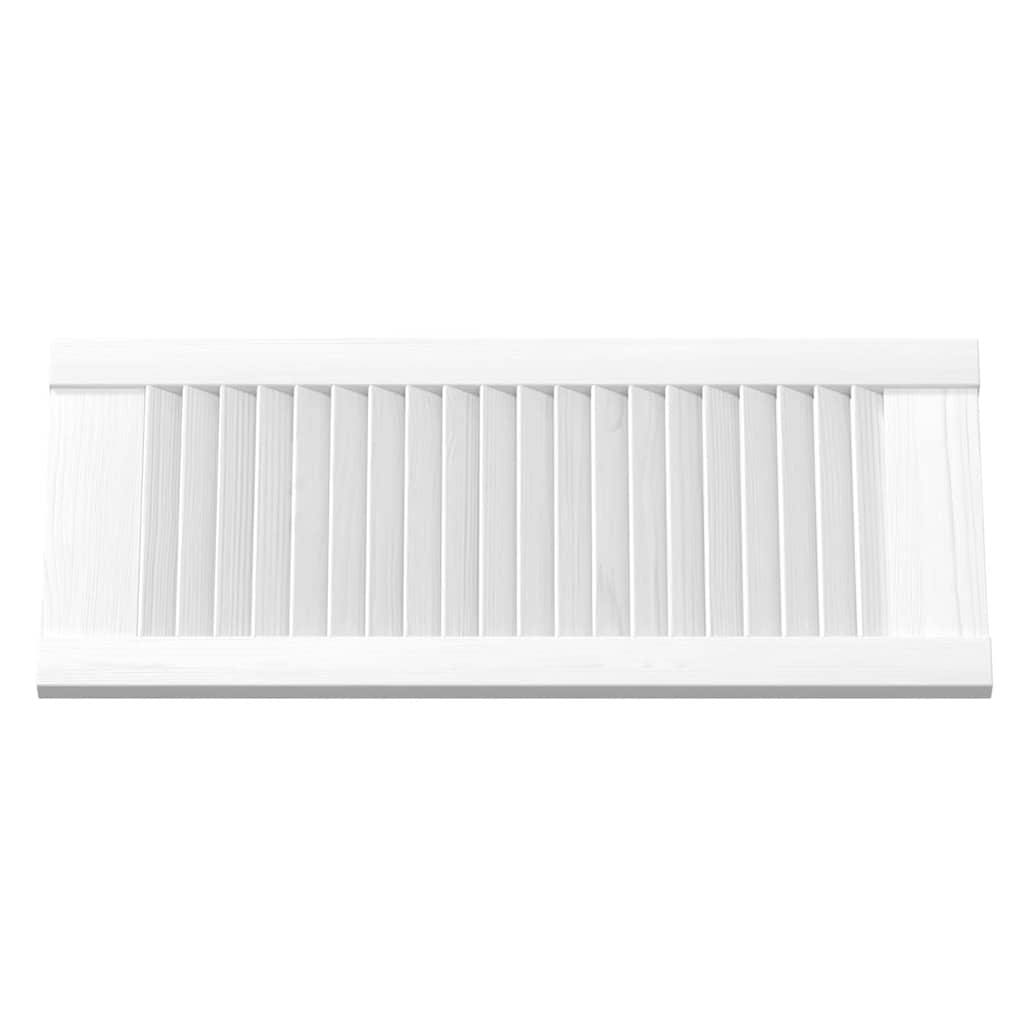 Kastdeuren louvre design 2 st 69x29,5 cm wit