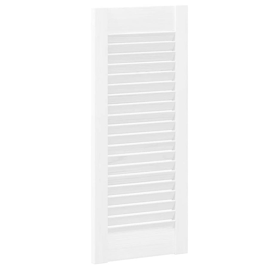 Kastdeuren louvre design 2 st 69x29,5 cm wit