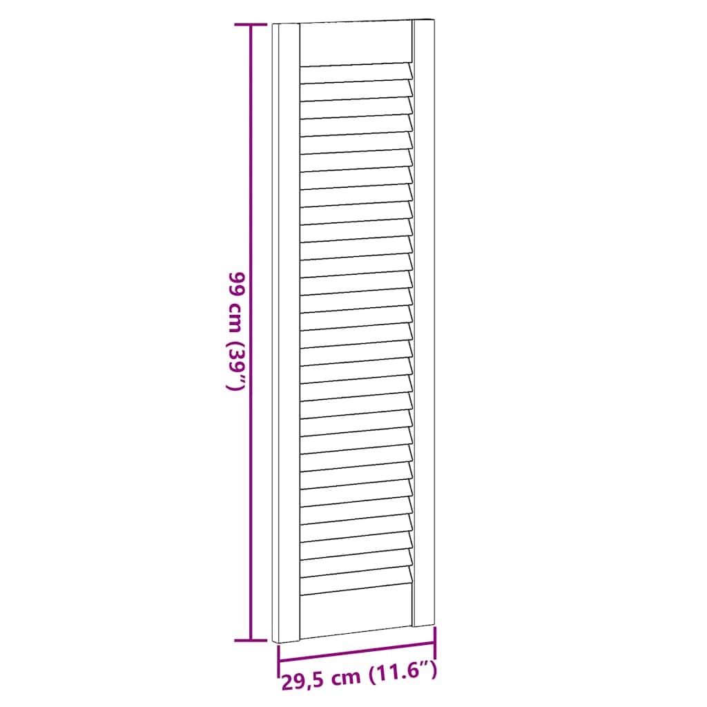 Kastdeur louvre design 99x29,5 cm wit