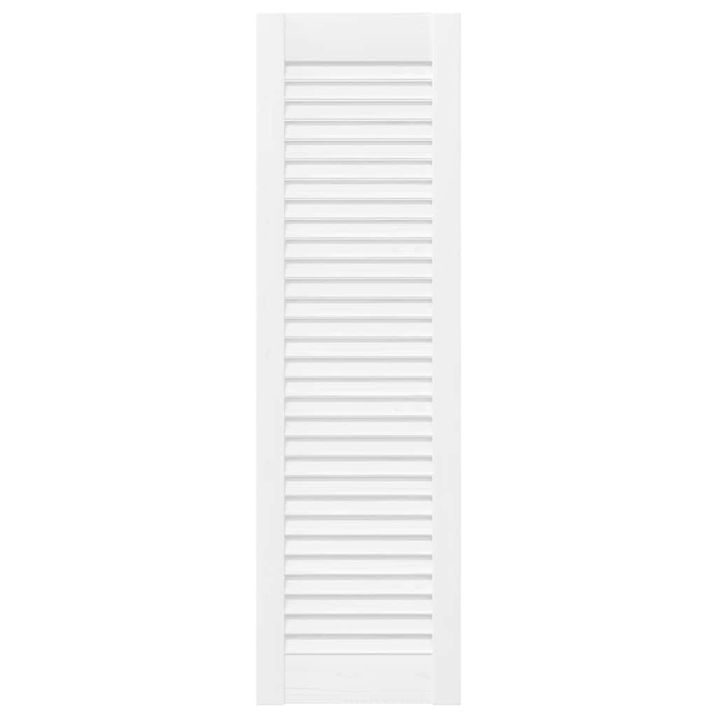 Kastdeuren louvredesign 2 st 99x29,5 cm wit