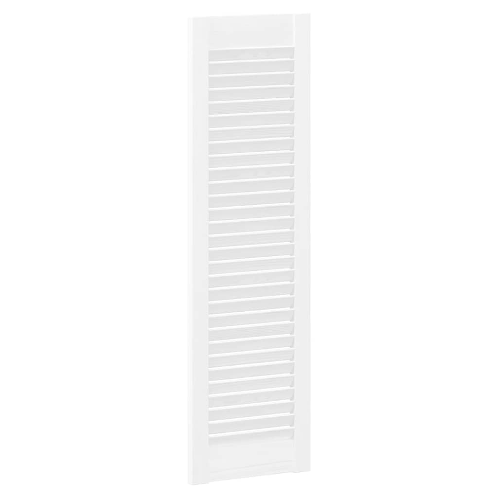 Kastdeuren louvredesign 2 st 99x29,5 cm wit