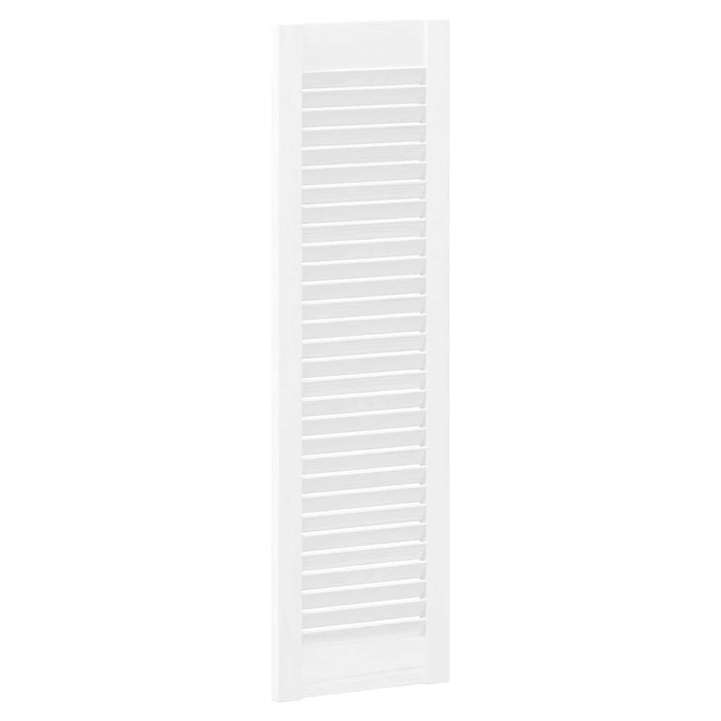 Kastdeuren louvredesign 4 st 99x29,5 cm wit