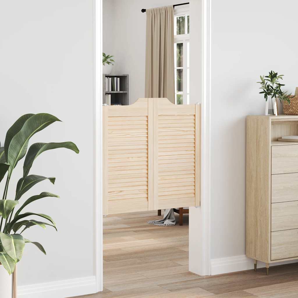 Draaideuren louvredesign 1-paar 80x80 cm massief grenenhout