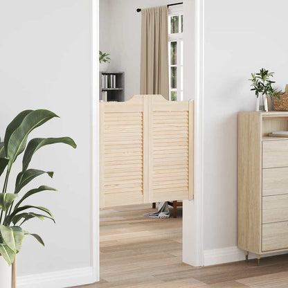 Draaideuren louvredesign 1-paar 80x80 cm massief grenenhout