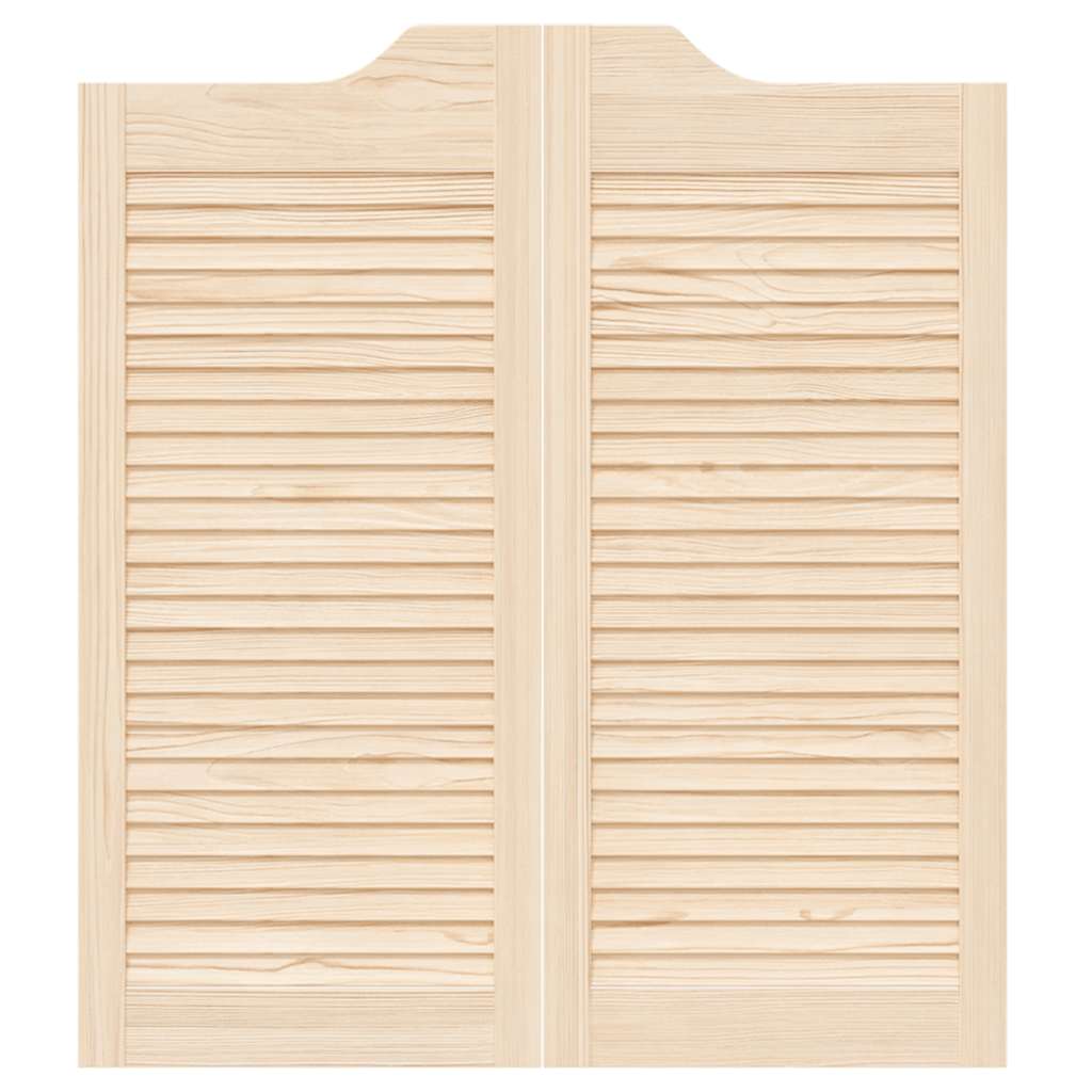 Draaideuren louvredesign 1-paar 90x80 cm massief grenenhout