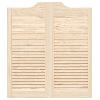 Draaideuren louvredesign 1-paar 90x80 cm massief grenenhout