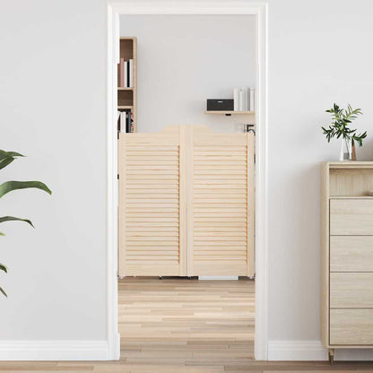 Draaideuren louvredesign 1-paar 90x80 cm massief grenenhout