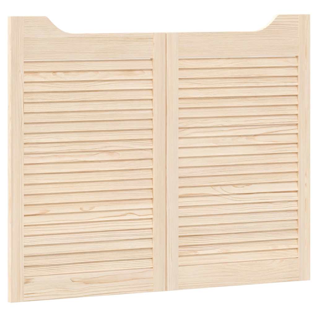 Draaideuren louvredesign 1-paar 80x100 cm massief grenenhout
