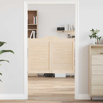 Draaideuren louvredesign 2-paar 80x100 cm massief grenenhout