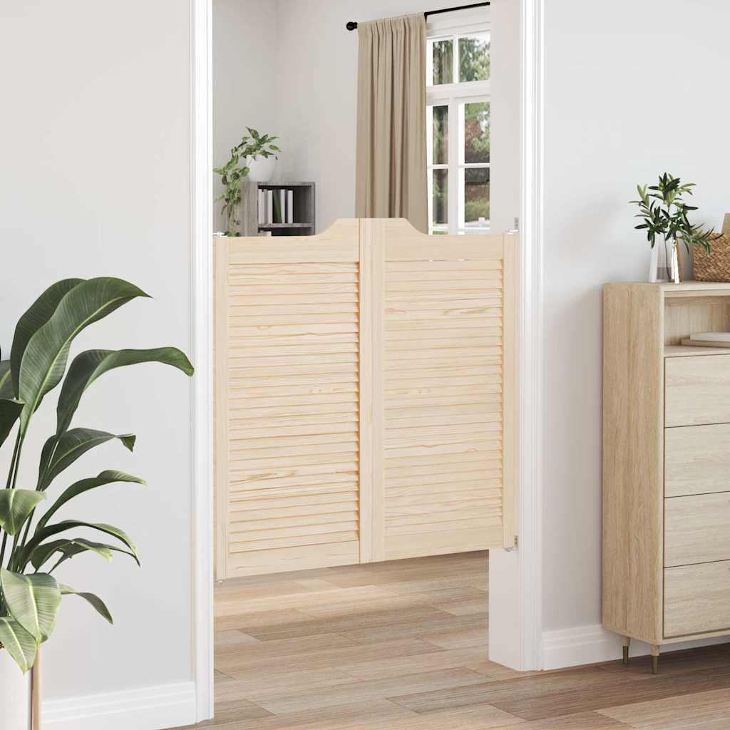 Draaideuren louvredesign 1-paar 100x100 cm massief grenenhout