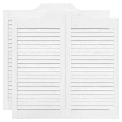 Draaideuren louvre design 2 paar 90x80 cm wit