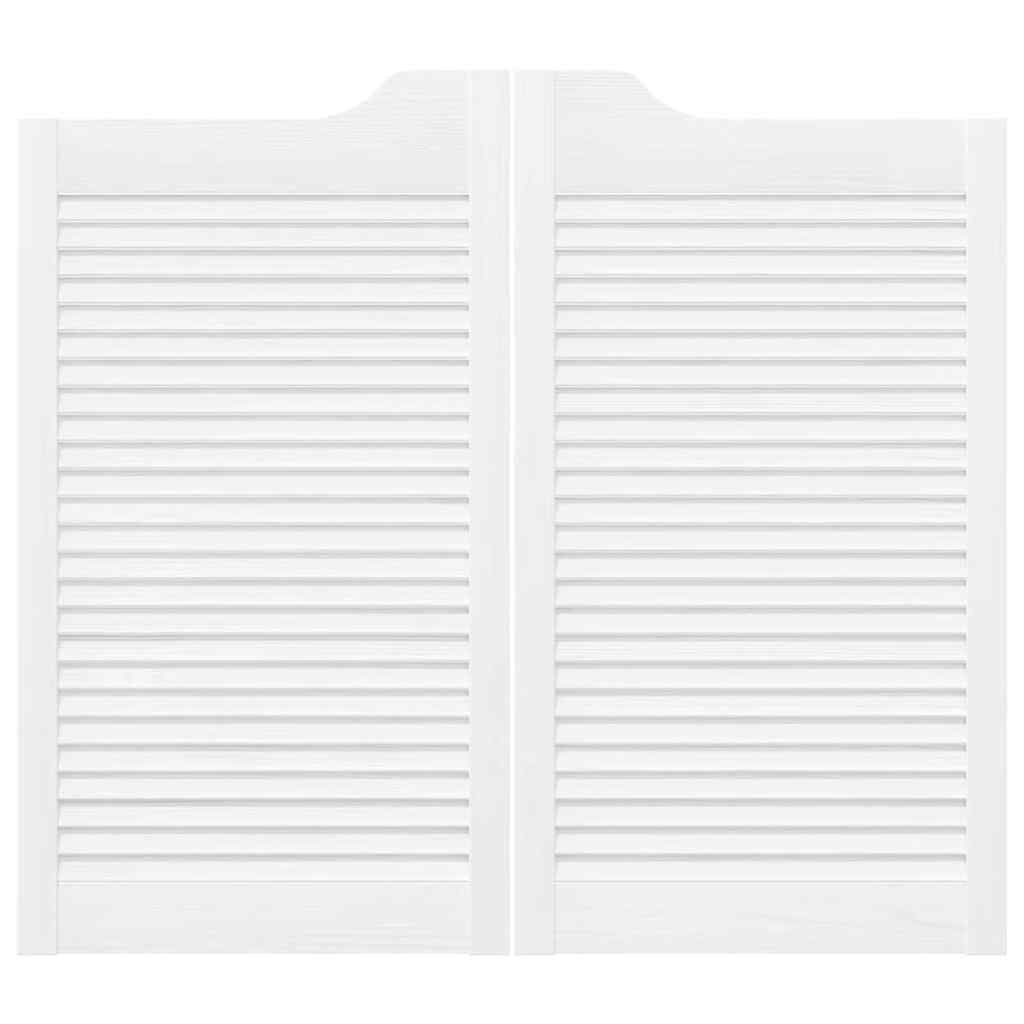 Draaideuren louvre design 2 paar 90x80 cm wit