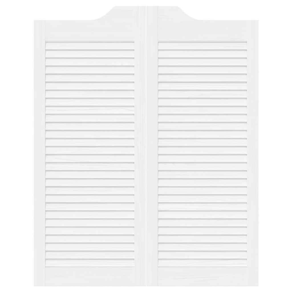 Draaideuren louvredesign 1-paar 100x80 cm wit