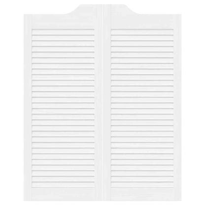 Draaideuren louvredesign 1-paar 100x80 cm wit