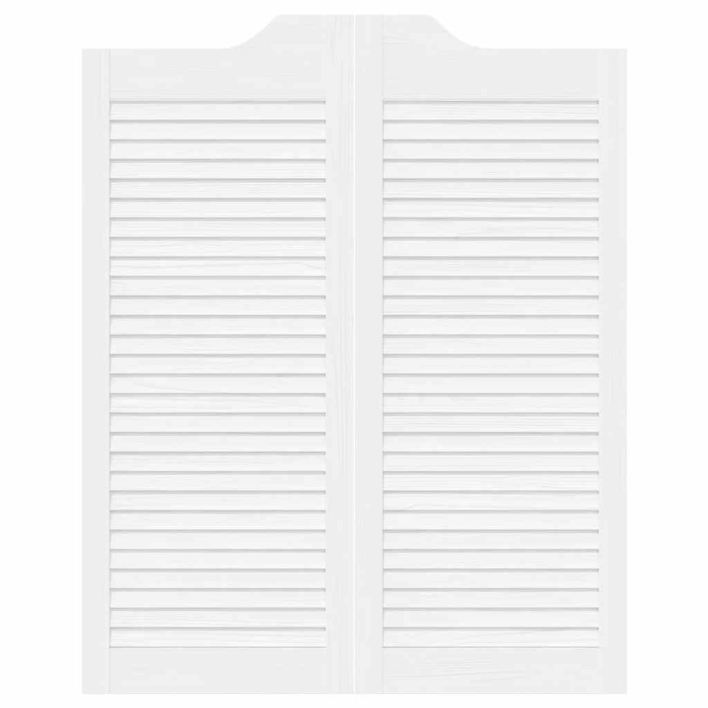 Draaideuren louvredesign 2 paar 100x80 cm wit