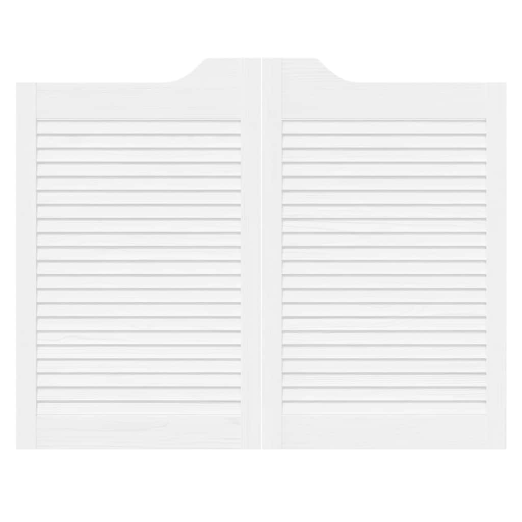 Draaideuren louvredesign 1-paar 80x100 cm wit