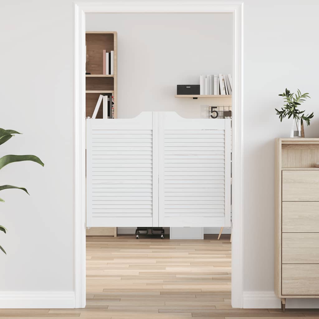 Draaideuren louvredesign 1-paar 80x100 cm wit