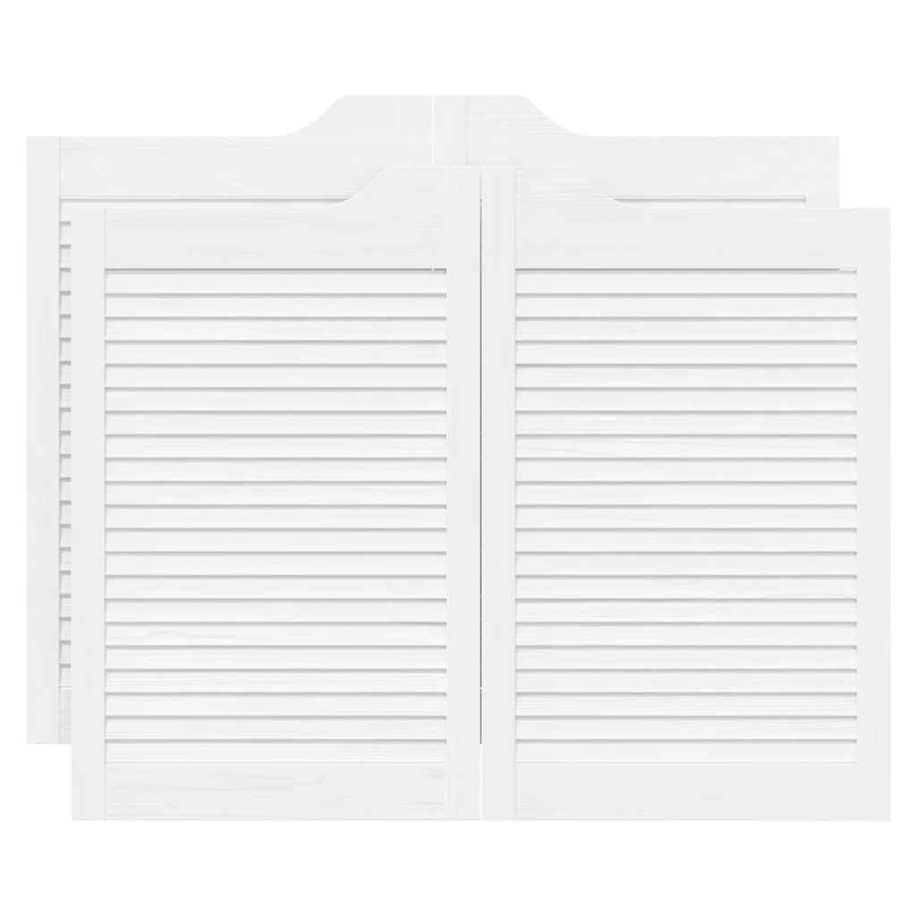 Draaideuren louvre design 2 paar 80x100 cm wit