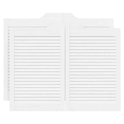 Draaideuren louvre design 2 paar 80x100 cm wit