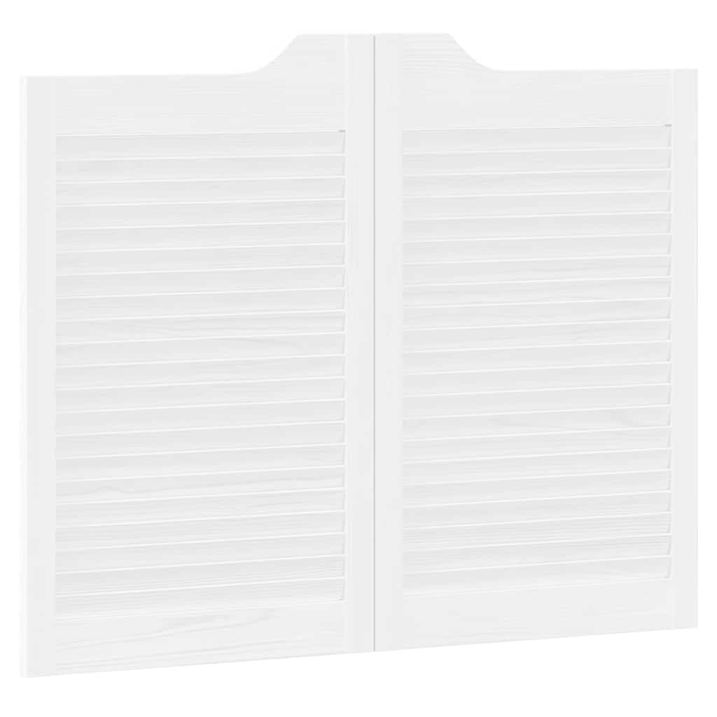 Draaideuren louvre design 2 paar 80x100 cm wit