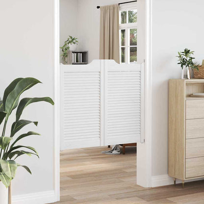 Draaideuren lamellendesign 1-paar 90x100 cm wit