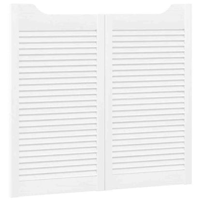 Draaideuren lamellendesign 1-paar 90x100 cm wit